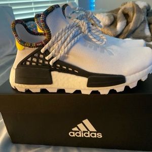 Mens Adidas NMD Hu Pharrell Inspiration Pack, White, Size 5.5